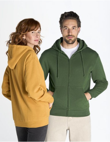 JHK-SWUAHOOD-Zipped Hooded Sweater